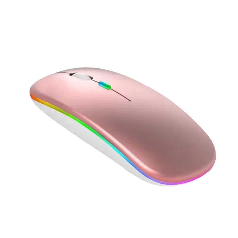 Silent Mice Ultra-thin Rechargeable Colorful BT 2.4ghz daul mold Optical Computer Wireless RGB Gaming Mouse