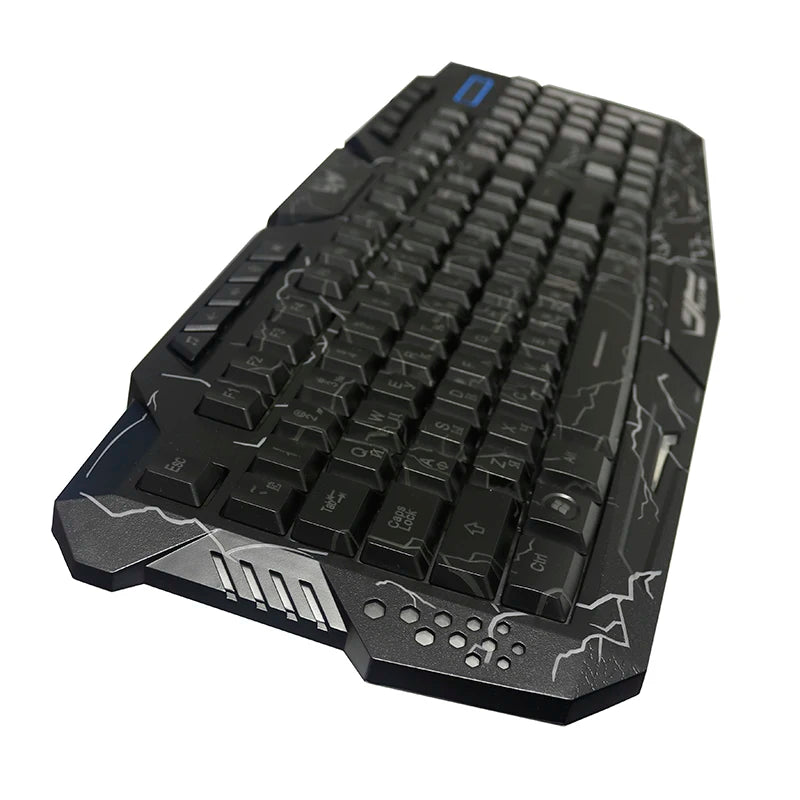 CHUANCHI M200 Russian/English/Hebrew Backlit Keyboard LED USB Wired Colorful Breathing Waterproof Computer Gaming Keyboard