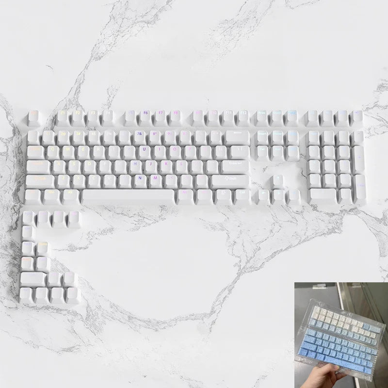 133+ Keys OEM Profile Gradient Keycaps For Cherry Mx Switch Mechanical Gamer Keyboard PBT backlit RGB Keycap ISO Layout Key caps