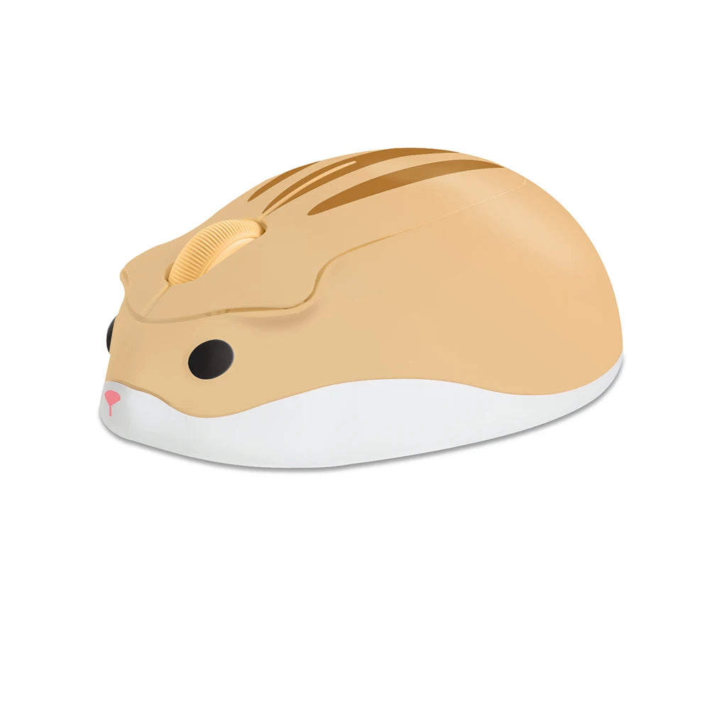 Wireless 2.4G Mouse Cute Hamster Appearance Mause Mute Button Light Weight Portable Mice Compatible Office Use Kid' Toy