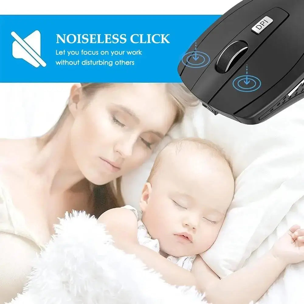 2.4GHz Wireless Mouse Gaming Mice Adjustable 1600DPI Optical Office Mouse Ergonomically Designed Mouse For Notebook PC Computer