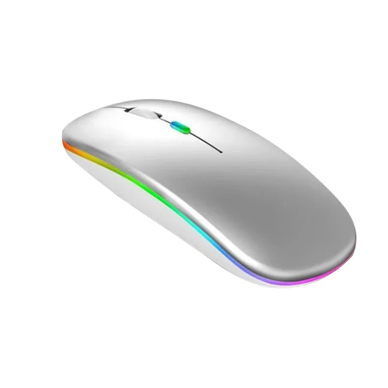 Silent Mice Ultra-thin Rechargeable Colorful BT 2.4ghz daul mold Optical Computer Wireless RGB Gaming Mouse