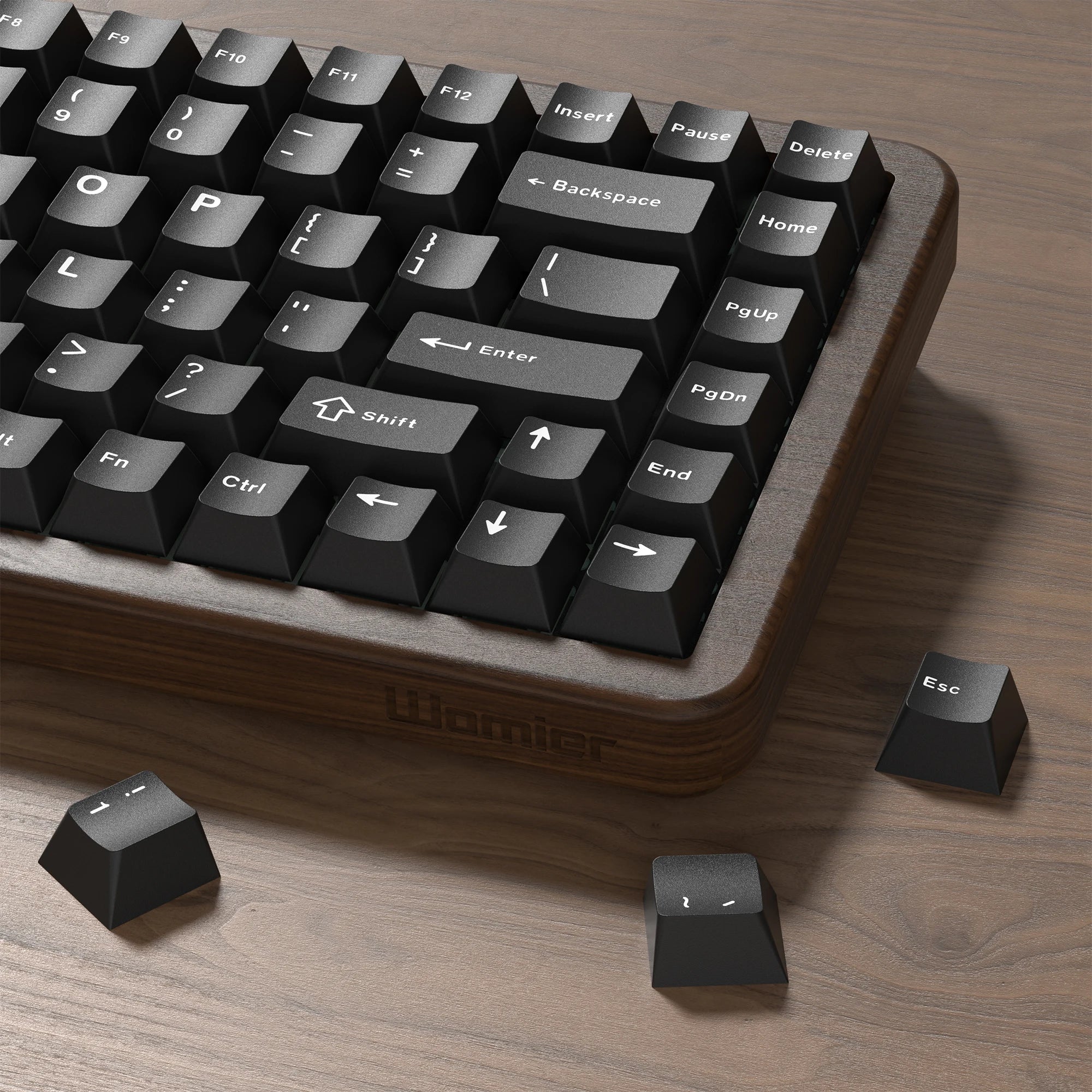 Womier WD75 V2 75% Wireless Mechanical Keyboard Wooden Case VIA Tri-Mode Hot Swappable RGB Gaming Keyboard