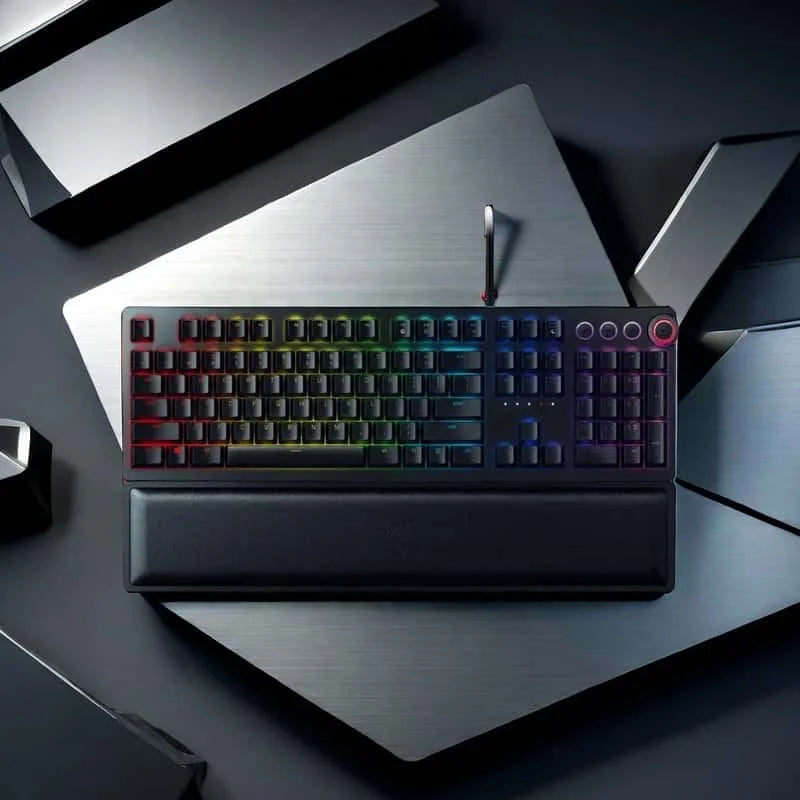 Razer Huntsman Elite Gaming Keyboard Optical SwitchesChroma RGB Magnetic Wrist Rest  Fast Actuation PC Gaming