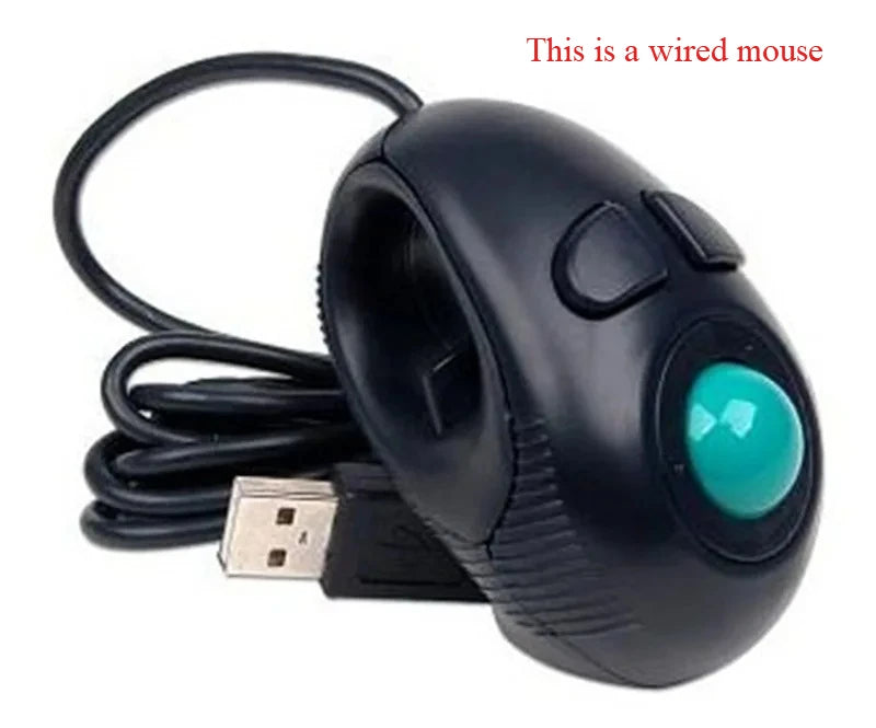Wired Trackball Mouse Mini USB Portable Pointing Mouse Ergonomic Design for Left & Right Hands Suitable for PC Tablet and Laptop