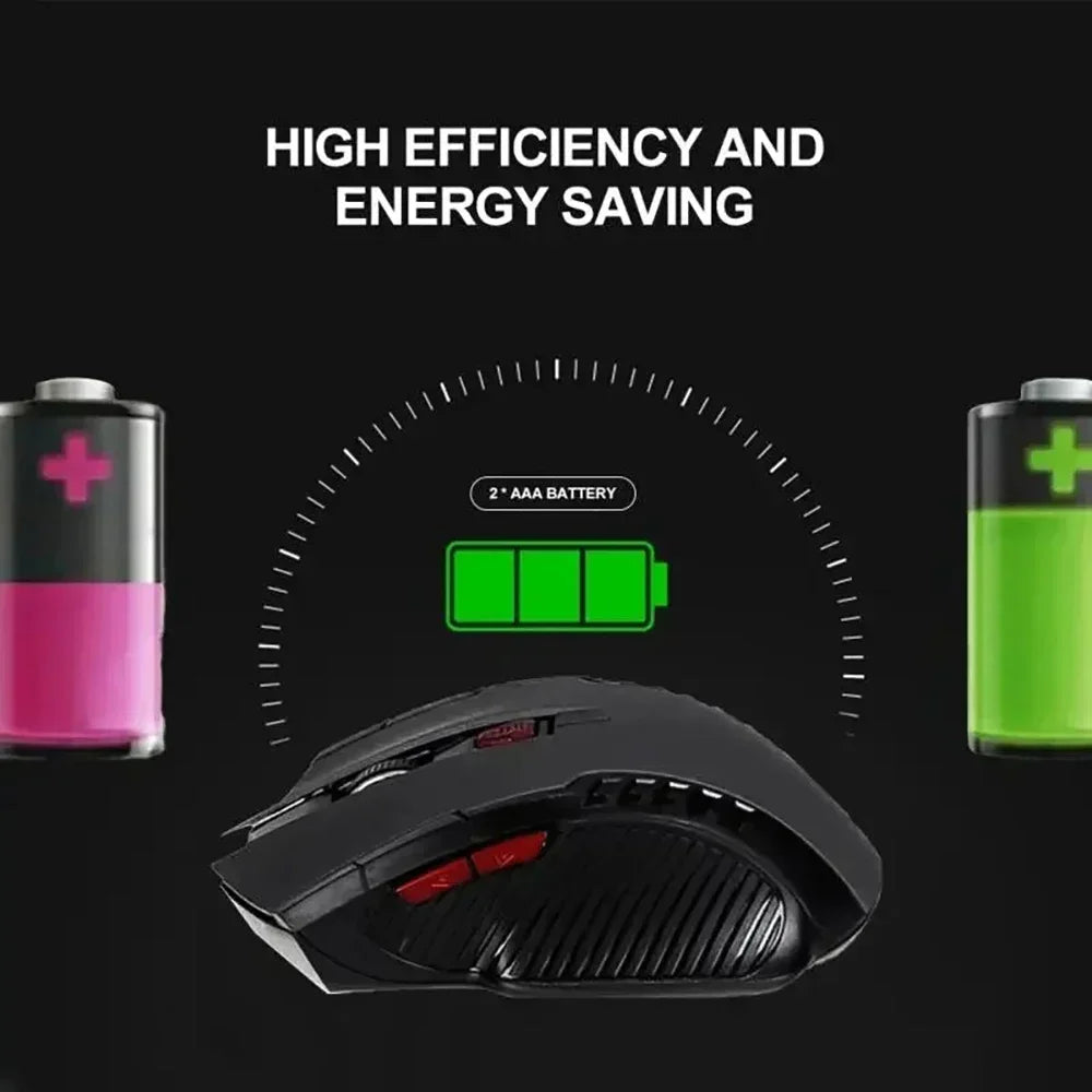 USB Receiver Wireless Mouse 2.4G 6 Buttons Professional Optical Wireless Mouses USB Right Scroll Mice for Laptop PC Gamer