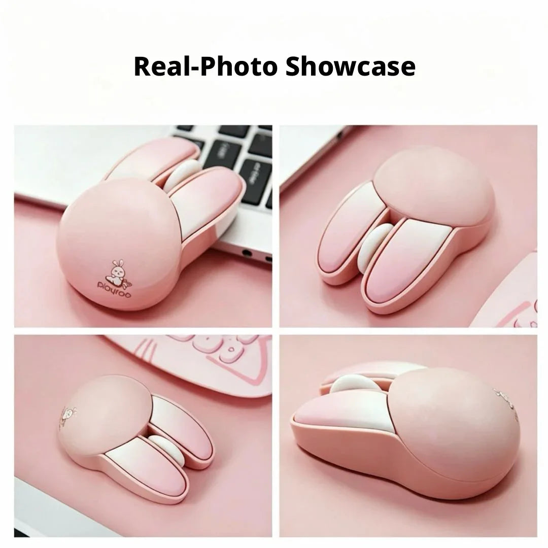 Cute Rabbit Wireless Mouse Portable Silent Mice High Appearance Universal for Laptop iPad Tablet Phone Girls Mini Wireless Mouse