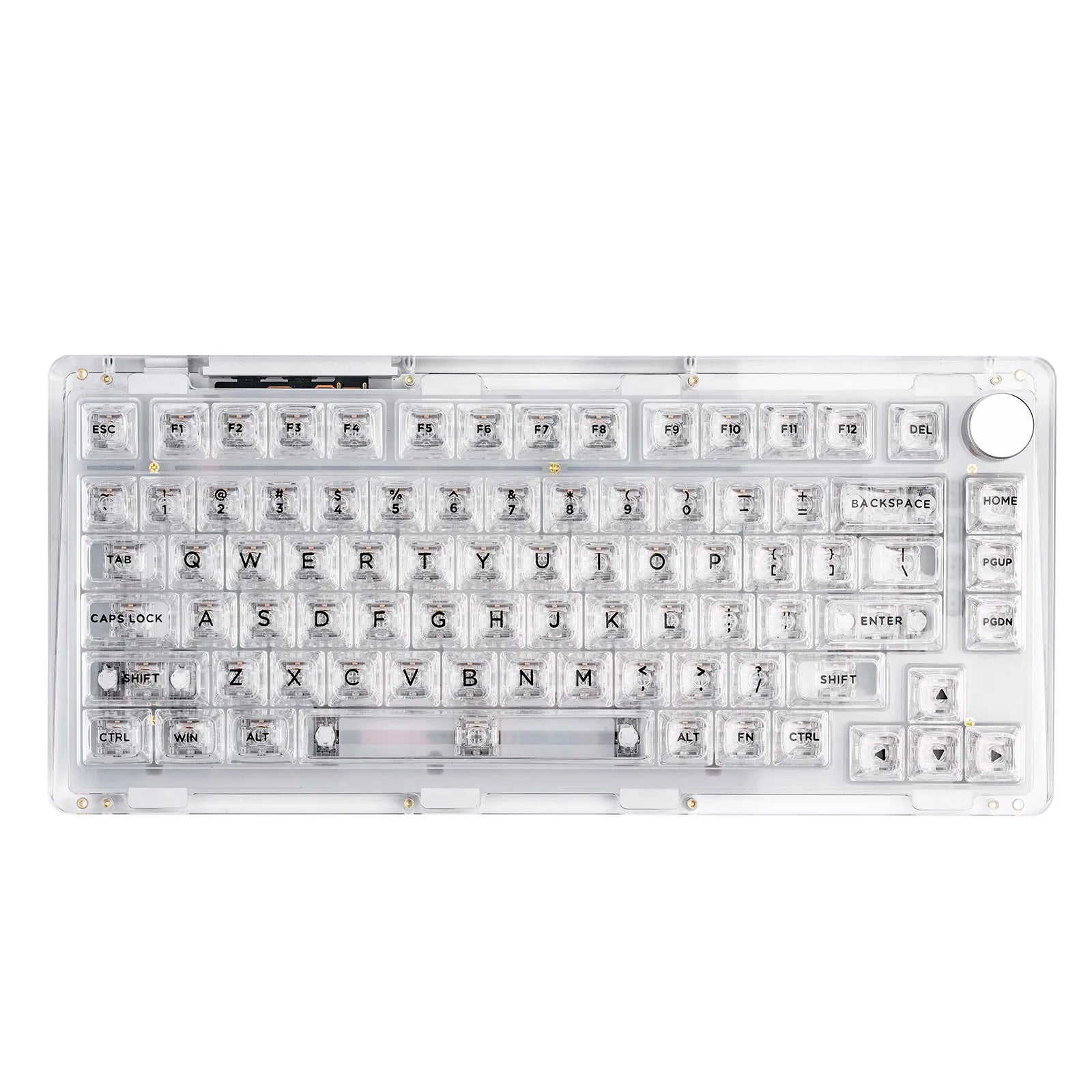 KiiBOOM Phantom 81 V2 Upgraded Crystal Gasket-Mounted Wired/Bluetooth5.0/2.4GHz Wireless Hot-Swappable Mechanical Keyboard