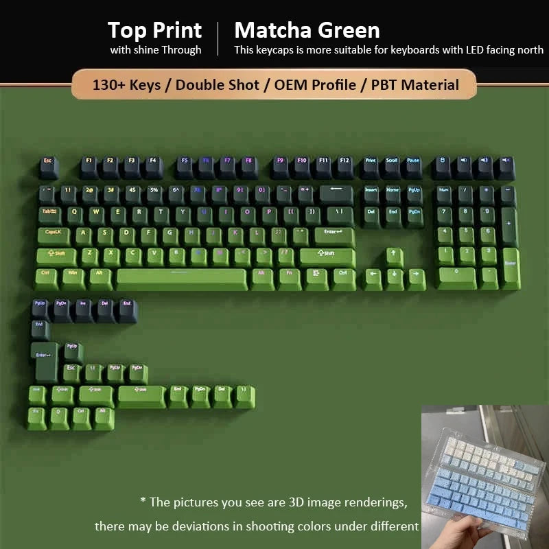 133+ Keys OEM Profile Gradient Keycaps For Cherry Mx Switch Mechanical Gamer Keyboard PBT backlit RGB Keycap ISO Layout Key caps
