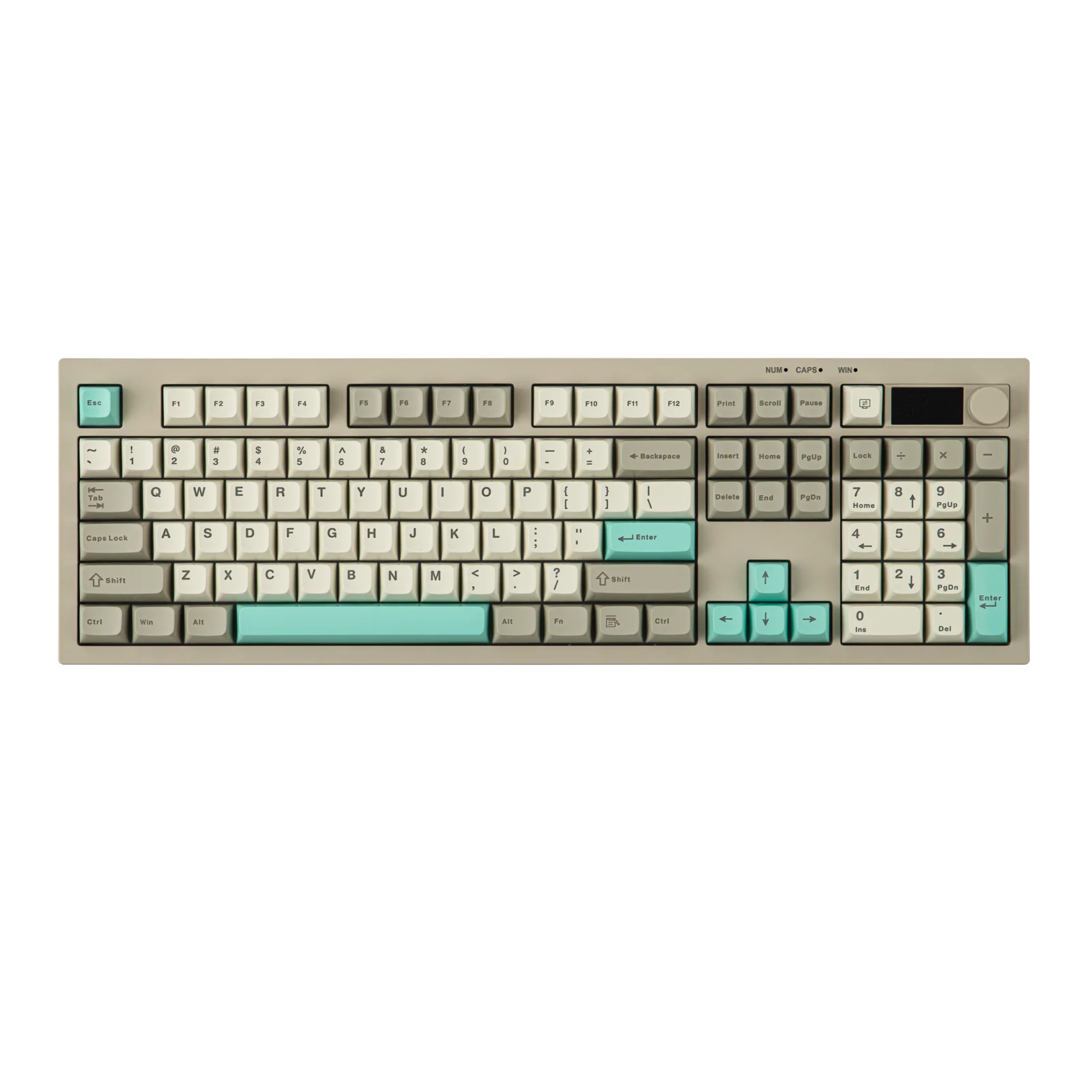 AULA S102 PRO Wireless Membrane Keyboard Full Size ANSI US Silent TFT Screen Volume Knob 2000mAh Battery for Gaming PC Laptop