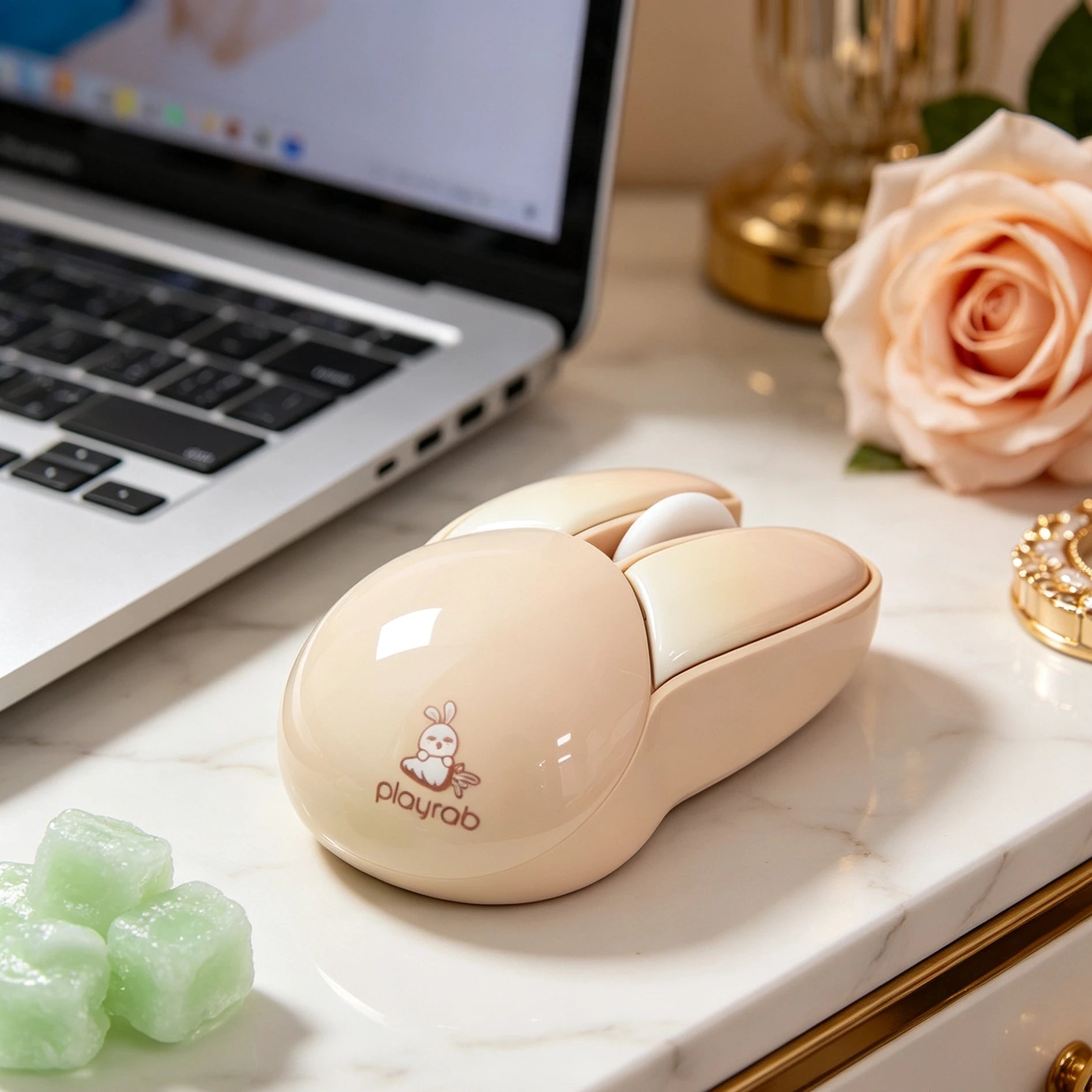 Cute Rabbit Wireless Mouse Portable Silent Mice High Appearance Universal for Laptop iPad Tablet Phone Girls Mini Wireless Mouse