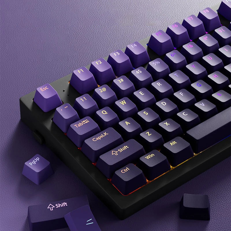 133+ Keys OEM Profile Gradient Keycaps For Cherry Mx Switch Mechanical Gamer Keyboard PBT backlit RGB Keycap ISO Layout Key caps