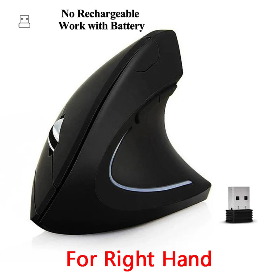 Vertical Wireless USB Mouse Ergonomic Rechargeable Portable PC Gamer For Computer Laptop Notebook Mause Gaming Accessories Mous
