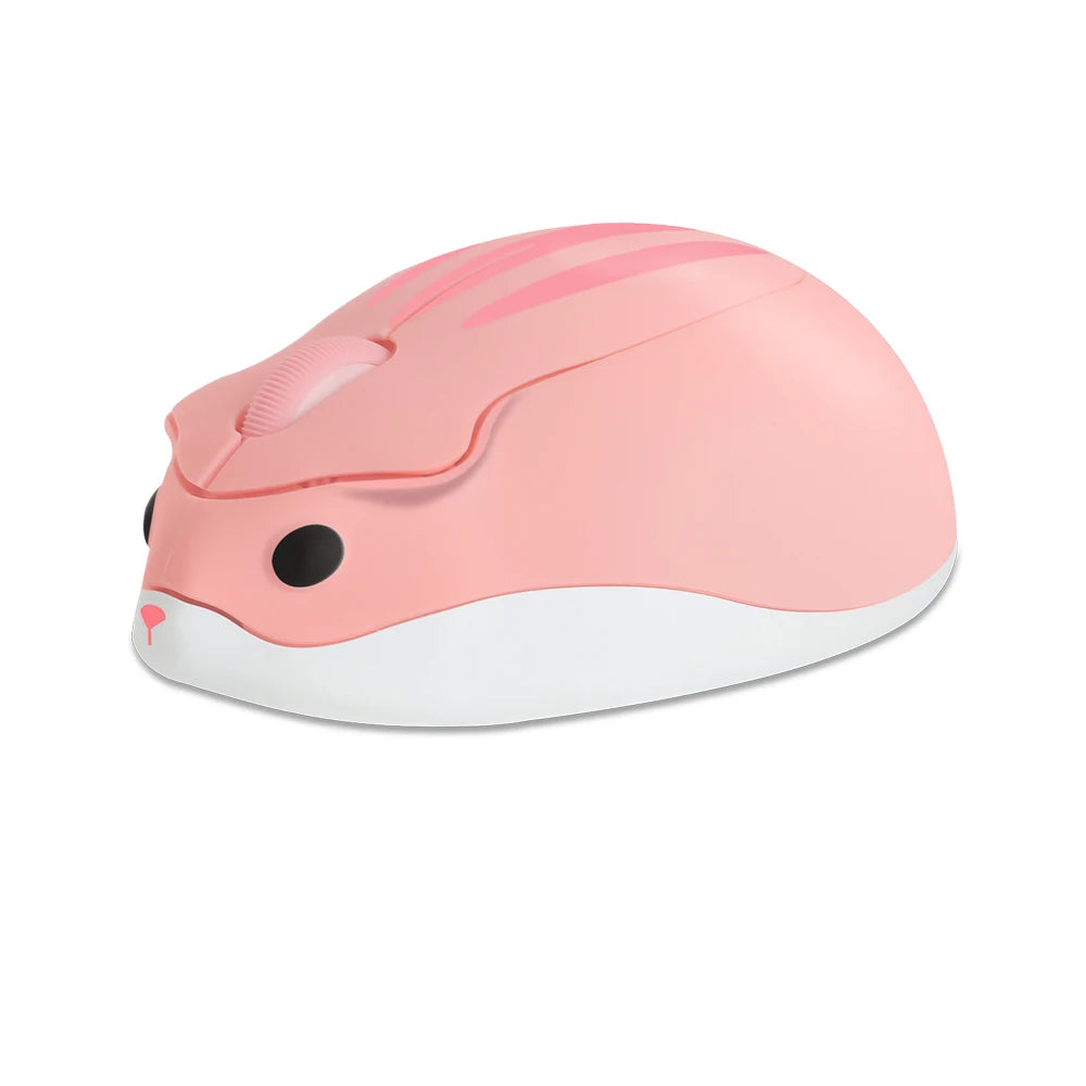 Wireless 2.4G Mouse Cute Hamster Appearance Mause Mute Button Light Weight Portable Mice Compatible Office Use Kid' Toy