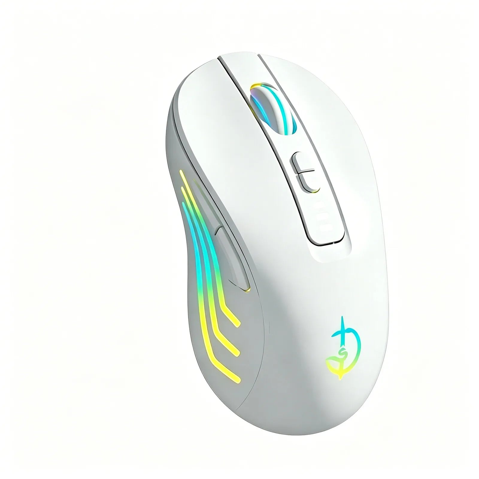 RGB Luminous Bluetooth Dual Mode Mouse 2.4G Wireless Rechargeable Power Digital Display 2400 DPI Gaming Computer Mice Office