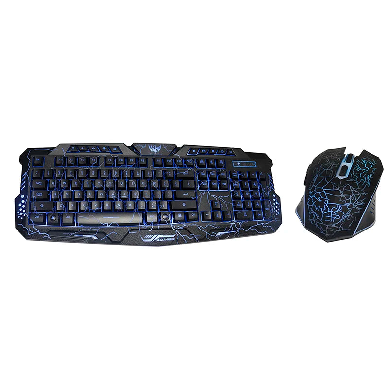 CHUANCHI M200 Russian/English/Hebrew Backlit Keyboard LED USB Wired Colorful Breathing Waterproof Computer Gaming Keyboard