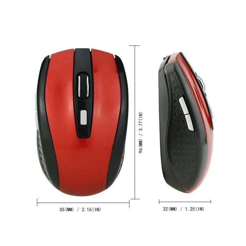 2.4GHz Wireless Mouse Gaming Mice Adjustable 1600DPI Optical Office Mouse Ergonomically Designed Mouse For Notebook PC Computer