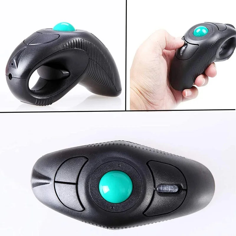 Wired Trackball Mouse Mini USB Portable Pointing Mouse Ergonomic Design for Left & Right Hands Suitable for PC Tablet and Laptop