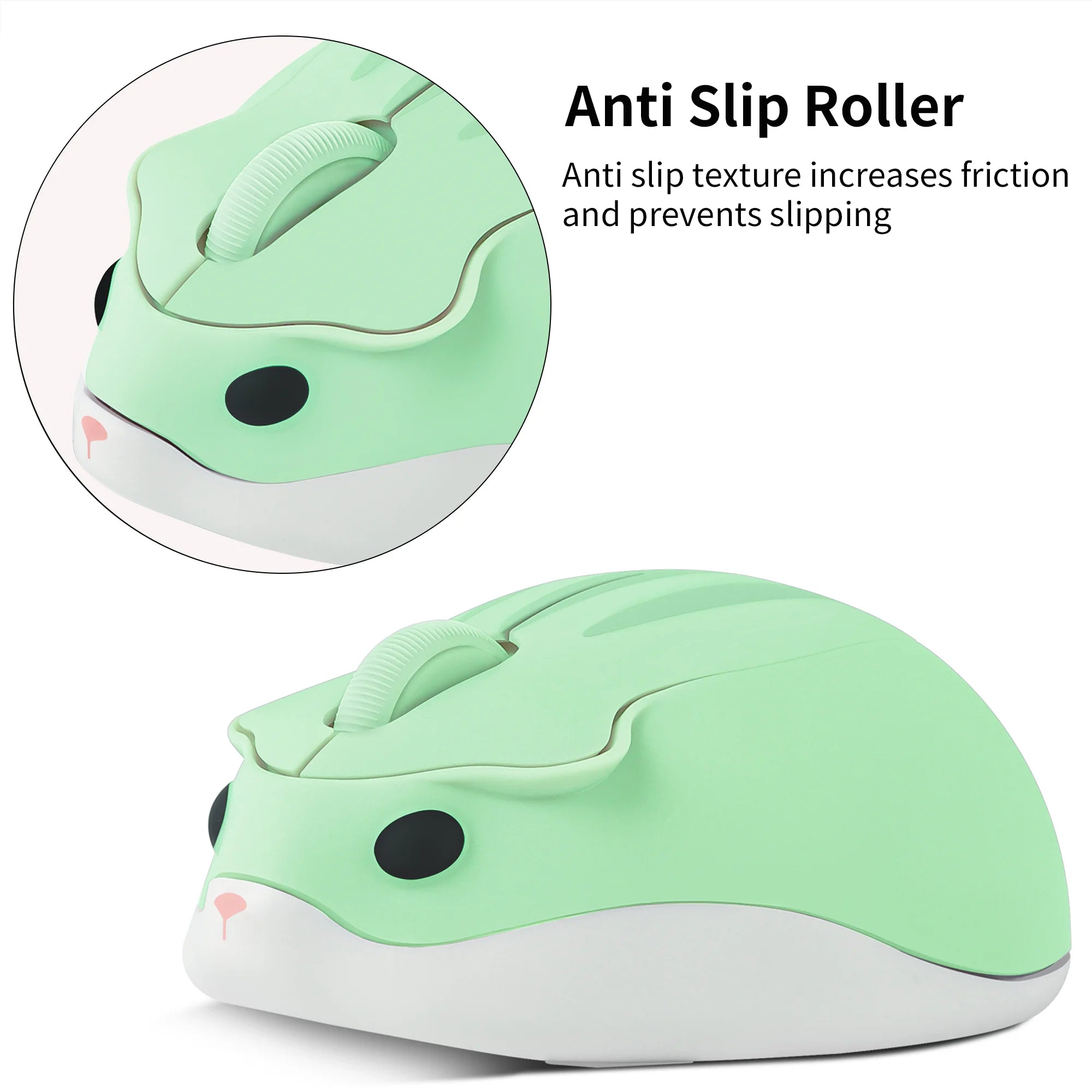 Wireless 2.4G Mouse Cute Hamster Appearance Mause Mute Button Light Weight Portable Mice Compatible Office Use Kid' Toy
