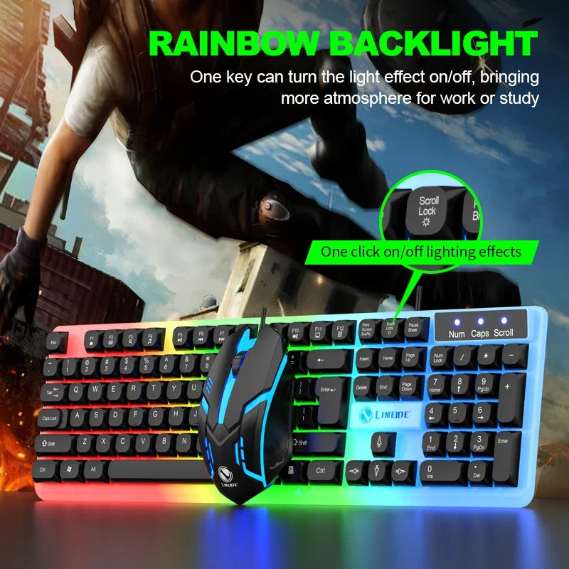 NG GTX350 Gaming Keyboard Mouse Combos Computer Laptop Backligh...