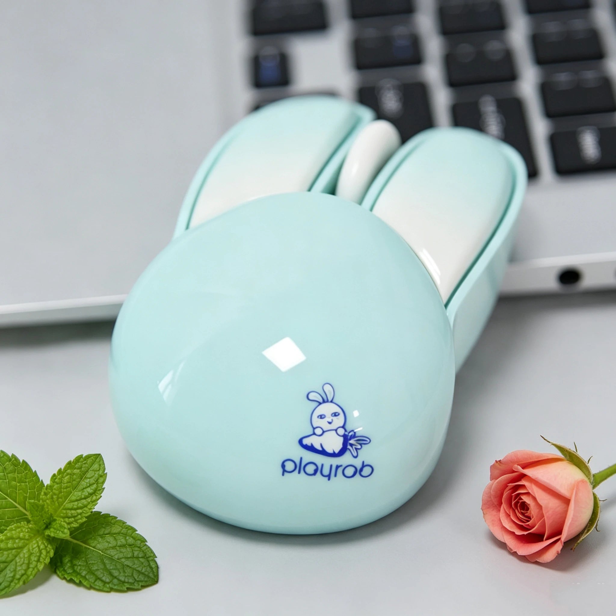 Cute Rabbit Wireless Mouse Portable Silent Mice High Appearance Universal for Laptop iPad Tablet Phone Girls Mini Wireless Mouse