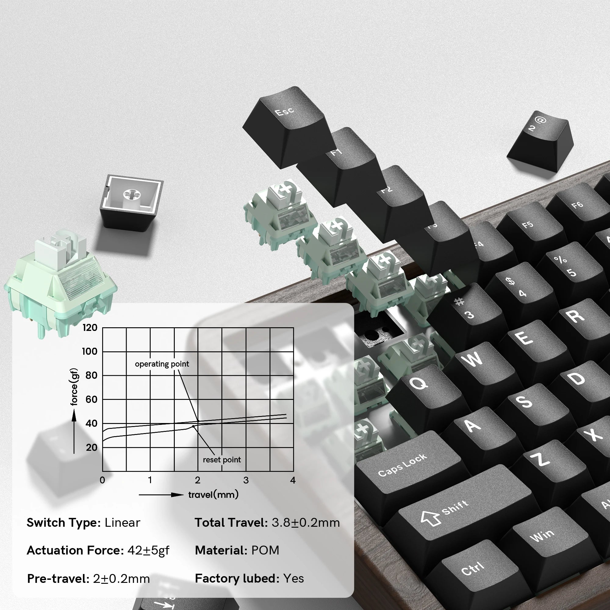 Womier WD75 V2 75% Wireless Mechanical Keyboard Wooden Case VIA Tri-Mode Hot Swappable RGB Gaming Keyboard